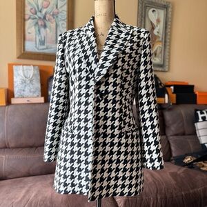 Off-White RUNWAY 2018 JACQUARD HOUNDSTOOTH VIRGIN WOOL BLAZER